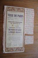 Ville De Paris Emprunt à Lots 3.5 % 1942 Cinquième D'obligation Remboursable 1000 Fr.au Porteur ACTION TITRE - Banco & Caja De Ahorros