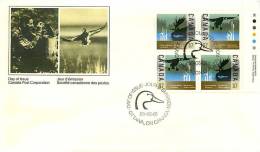 1988   Wildlife Conservation Duck,Moose  Sc 1204-5  UR Plate Block - 1981-1990