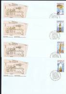 1988  Science And Technologyl: Kerosene,  Wheat, Electron Microscope, Cobalt Therapy Sc 1206-9   Singles On 4 FDCs - 1981-1990