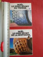 2 Autocollants CHAUSSURES NOEL  Pneu Sport Tennis Montagne      Autocollant Publicite - Stickers
