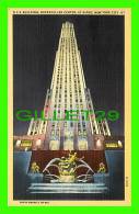 NEW YORK CITY, NY - NRCA BUILDING, ROCKEFELLER CENTER, AT NIGHT - PHOTO WENDEL Mc RAE - TRAVEL IN 1947 - ALFRED MAINZER - Autres Monuments, édifices