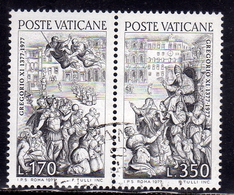 CITTÀ DEL VATICANO VATICAN VATIKAN  1977 RITORNO A ROMA DI GREGORIO XI DA AVIGNONE SERIE COMPLETA SET USATA USED OBLITER - Oblitérés