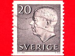 SVEZIA - Usato - 1961 - Effige Di Re Gustavo VI Adolfo - 20 - Oblitérés