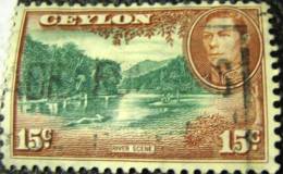 Ceylon 1938 River Scene 15c - Used - Ceylan (...-1947)