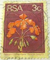 South Africa 1973 Flower Pelargonium Inquinans 3c - Used - Used Stamps