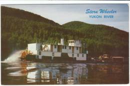 Yukon River Boat AK Alaska, Paddle-wheel Riverboat, C1950s/60s Vintage Postcard - Other & Unclassified