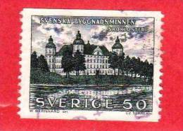 SVEZIA - Suède - Sverige - Sweden - USATO - 1962 - Monumenti Nazionali - Castello Di Skokloster - 50 - Oblitérés