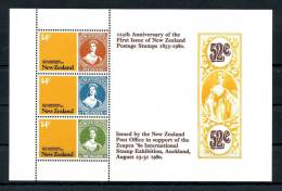 Nlle Zélande 1981 Bloc N° 44** Neuf = MNH. Superbe.  C: 8 € (Anniversaire Ier Timbre. Timbre Sur Timbre) - Blocks & Sheetlets