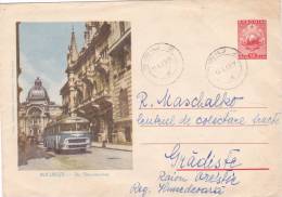 BUS, STAVROPOLEOS STREET, BUCHAREST, COVER STATIONERY, ENTIERE POSTAUX, 1963, ROMANIA - Bus