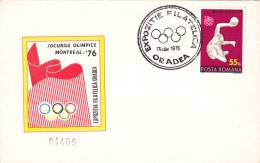 OLYMPIC GAMES, JEUX OLYMPIQUE, MONTREAL 1976, HANDBALL, SPECIAL COVER, OBLIT CONC, 1976, ROMANIA - Verano 1976: Montréal