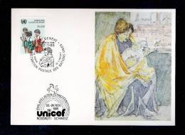UNICEF UNO GENEVE  22/11/85 THE KIND IN THE PICTURE (HANS BRUEHLMANN) EXPO ROSSRUTI 1985 - UNICEF