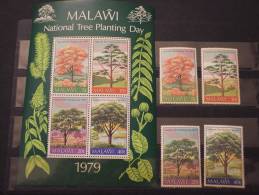 MALAWI - 1979 ALBERI 4 Valori + BF - NUOVI(++)-TEMATICHE - Malawi (1964-...)