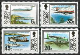 1976 Isole Solomone Aerei Aircraft Avions Set MNH** NU158 - Isole Salomone (...-1978)