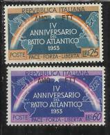 ITALY ITALIA TRIESTE A 1953 AMG-FTT OVERPRINTED PATTO ATLANTICO SERIE COMPLETA MNH BEN CENTRATA - Mint/hinged