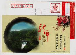 Hydropower Station Dam Water Discharge,China 2012 Datian Country Water Conservancy Bureau Advertising Pre-stamped Card - Wasser