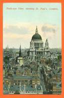 Angleterre - London  "  Birds-eye View Showing St Paul's London  "  Carte Glacée - St. Paul's Cathedral