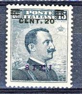 Simi, Isole Dell'Egeo 1916 N. 8 C. 15 Su 20 Grigio Nero MNH Super Centrato - Aegean (Simi)