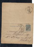 EB070 - Carte Lettre Entier Postal LYON Les Broteaux 1904 - Cartes-lettres