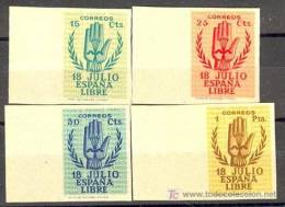 ES851-L2143TVF.España.Spain  Espagne. ANIVERSARIO ALZAMIENTO (Ed 851/4s**).CERTIFICADO..LU JO - Fantasie Vignetten