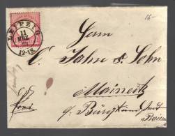 Allemagne Empire 1873 N° 16 Obl. Leipzig S/Lettre Entiére - Storia Postale