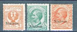 Nisiro, Isole Dell'Egeo 1912 SS 63 N. 1 - 3 MNH - Egée (Nisiro)