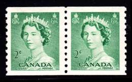 Canada (Scott No. 331 - Reine / Elizabeth / Queen)  [**] Paire / Pair -  TB / VF - Francobolli In Bobina