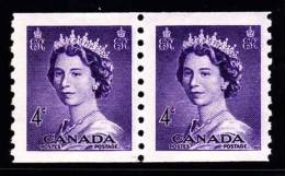 Canada (Scott No. 333 - Reine / Elizabeth / Queen) [**] Paire / Pair -  B / F - Rollo De Sellos