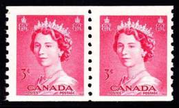 Canada (Scott No. 332 - Reine / Elizabeth / Queen) [**] Paire / Pair -  B / F - Rollen