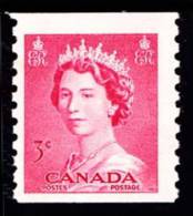 Canada (Scott No. 332 - Reine / Elizabeth / Queen) (*) B / F - Roulettes