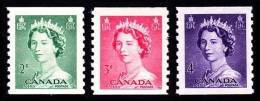 Canada (Scott No. 331-33 - Reine / Elizabeth / Queen) [**]  TB / VF - Série / Set - Coil Stamps