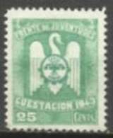 1734-SELLO ESPAÑA FALANGE CUESTACION  FRENTE JUVENTUDES  25 CENTIMOS GUERRA CIVIL.SELLO FRANQUISTA,BENEFICO,DICTA DURA - Emisiones Nacionalistas