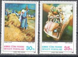 Turkey Cyprus 1983 Art  Painting -  Mi.125-126 - MNH (**) - Neufs