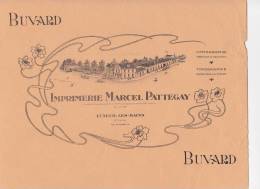 Grand Buvard Imprimerie MARCEL PATTEGAY Lithographie Typographie LUXEUIL LES BAINS - Papierwaren