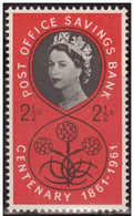 Gran Bretaña 1961 Scott 379 Sello ** Centenario Caja Postal De Ahorros Planta Simbolica Del Ahorro Reina Elizabeth II - Unused Stamps