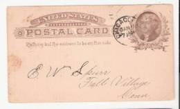 Postal Card Jefferson 1 Cent PC4 - Postmarked Chicago - Albert Dickinson Seed Merchant - ...-1900