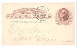 Postal Card Jefferson 1 Cent PC4 - Sheffield, MASS - ...-1900