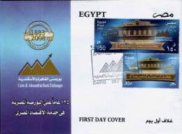 EGYPT / 2008 / CAIRO & ALEX. STOCK EXCHANGES / VF FDC / 3 SCANS . - Storia Postale