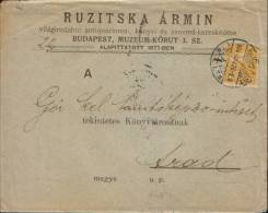 Hungary-Envelope Circulated In 1904 From Budapest To Arad.Dispatched By Ruzitska Armin, Antiquarian-3/scans - Cartas & Documentos