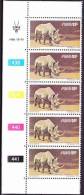 South West Africa SWA - 1980 - Wildlife -Third Decimal Definitive / 3rd Definitive - Rhino Rhinoceros - Control Block - Rhinocéros