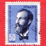 TURCHIA - USATO - 1964 - RECAI ZADE MAHMUT EKREM (1847-1914)  - 50 - Usati