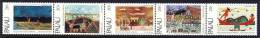 #Palau 1983. Christmas. Gibbons. Paintings. Stripe Of 5. Michel 24-28. MNH(**) - Palau