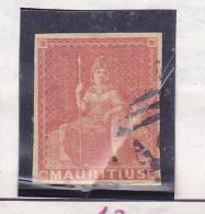 ILE MAURICE N° 13  (6P) ROUGE FIGURE ALLEGORIQUE DE LA GRANDE BRETAGNE OBL  ANGLAISE - Mauritius (...-1967)