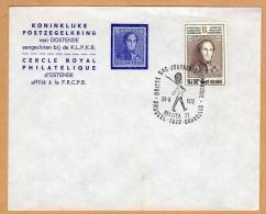 Enveloppe Koninklijke Postzegelkring Oostende Cercle Philatélique Ostende Reproduction NR 2 1627 Belgica 72 Soldat - Lettres & Documents
