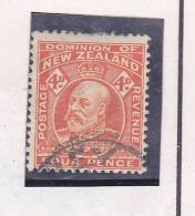 NOUVELLE ZÉLANDE N° 139A 4P ORANGE OBL - Used Stamps