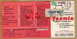 Carte Cours Par Correspondance Technique Commerce Langues Institut Européen Strasbourg France Taxe Périgueux Dordogne - 1960-.... Covers & Documents