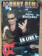Affiche Publicitaire Johnny DEMS, Chante Johnny HALLYDAY - Poster & Plakate