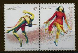 Canada ** N° 1848/1849 Se Tenant - Jeux De La Francophonie : Sauteur à La Perche, Danseuse - Neufs