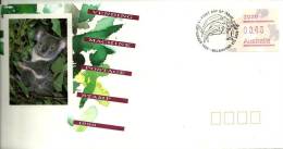 AUSTRALIA FDC KOALA ANIMAL FRAMA 1 STAMP OF $0.43 POSTCODE:3000 MELBOURNE DATED 03-09-1990 CTO SG? READ DESCRIPTION !! - Machine Labels [ATM]