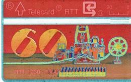 Télécarte BELGACOM Privée 20BEF RTT 1930-1990  Vide Et TTB **** Série N°007B35205 RARE  Faible émission ! - [4] Sammlungen