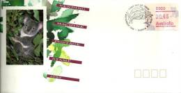 AUSTRALIA FDC KOALA ANIMAL FRAMA 1 STAMP OF $0.43 POSTCODE:0800 DARWIN NT  DATED 03-09-1990 CTO SG? READ DESCRIPTION !! - Machine Labels [ATM]